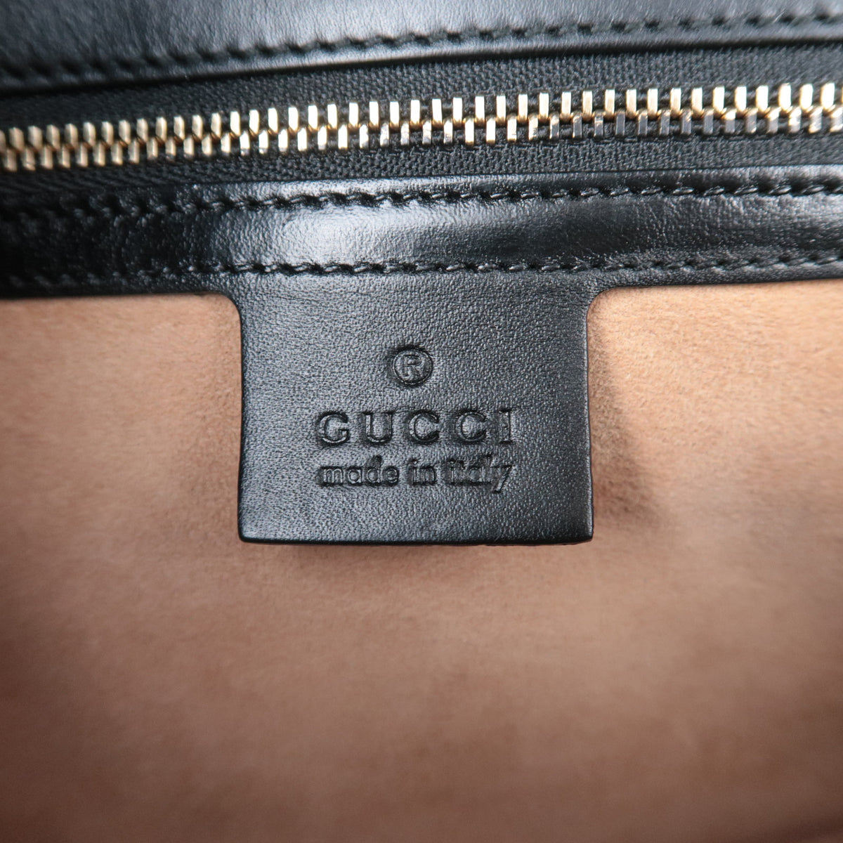 GUCCI Sherry Sylvie Web Leather Shoulder Bag Black 421882