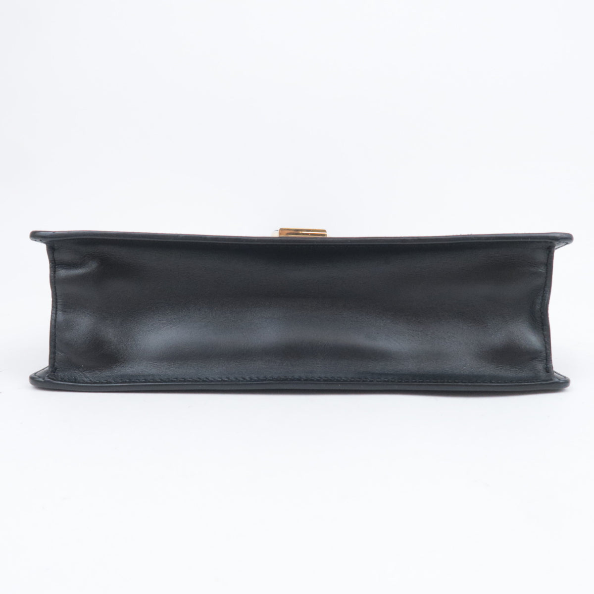 GUCCI Sherry Sylvie Web Leather Shoulder Bag Black 421882