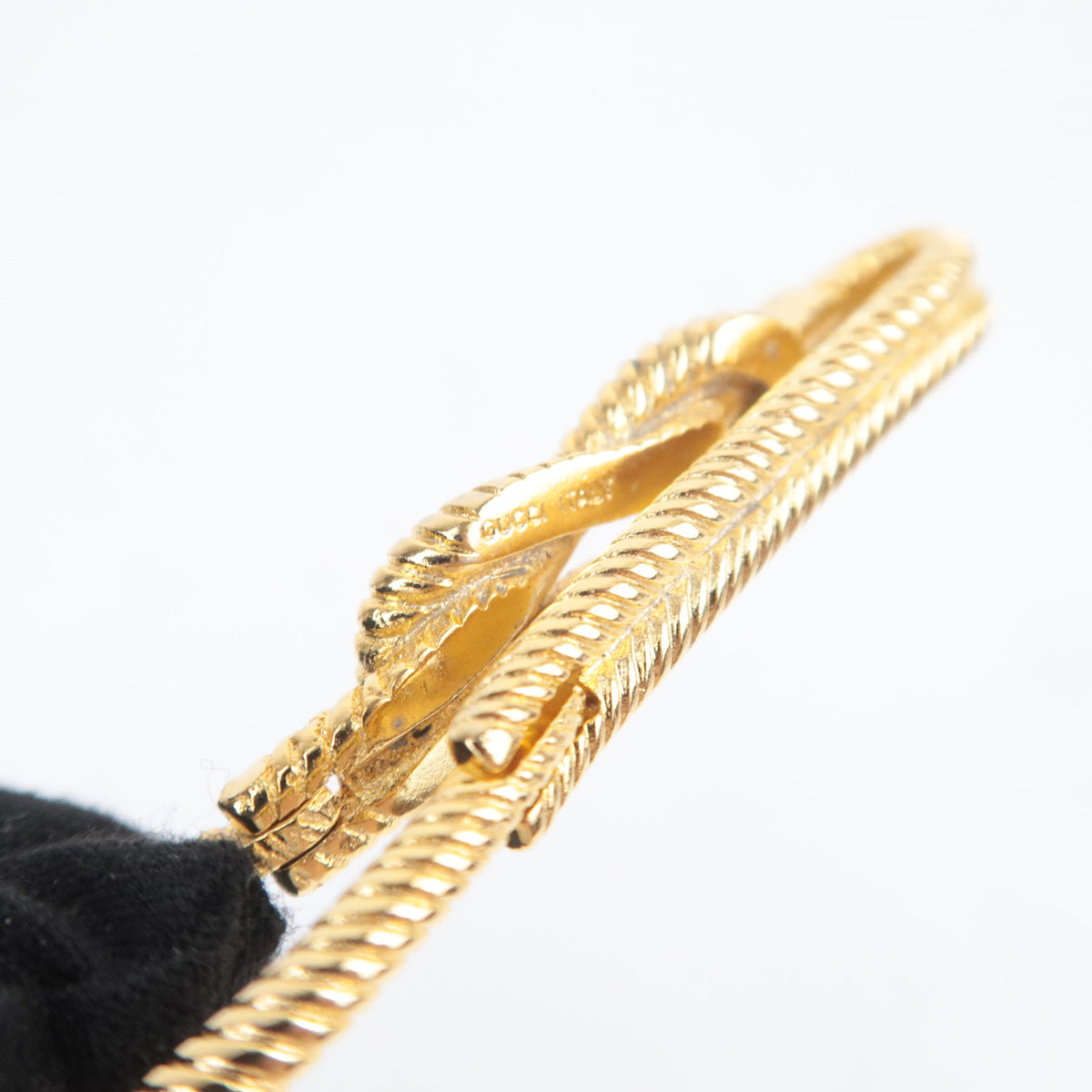 GUCCI Rope Knot Interlocking G Vintage Key Ring Bag Charm
