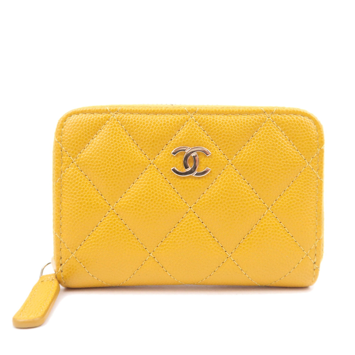 CHANEL Matelasse Classic Zip Coin Purse Caviarskin92487