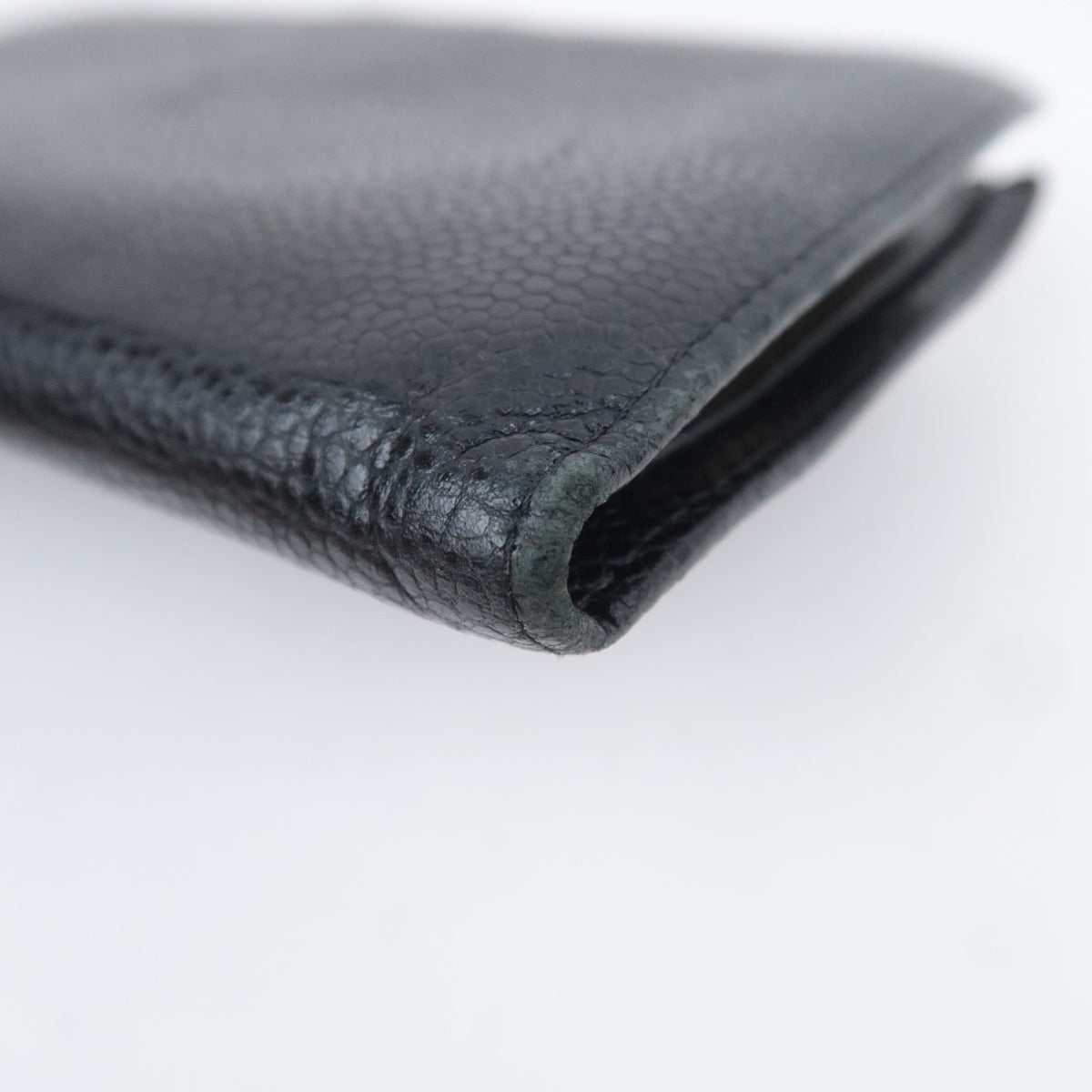 CHANEL Coco Mark KIss Lock Long Wallet Caviarskin