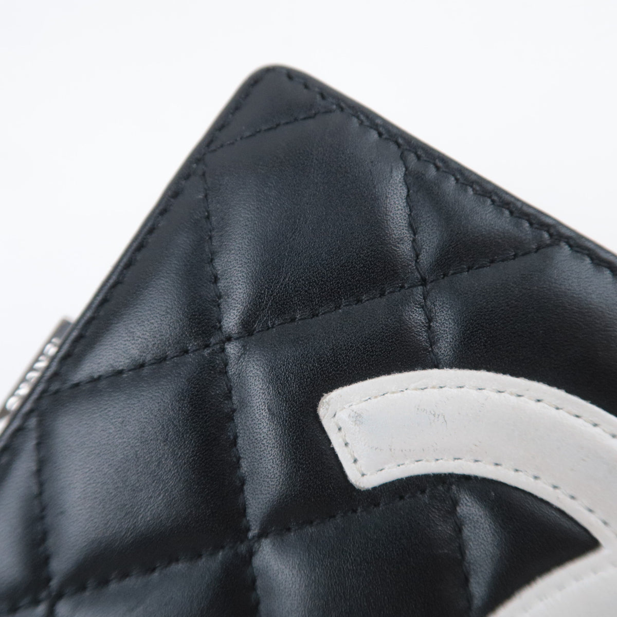 CHANEL Cambon Line Kiss Lock Wallet Lambskin