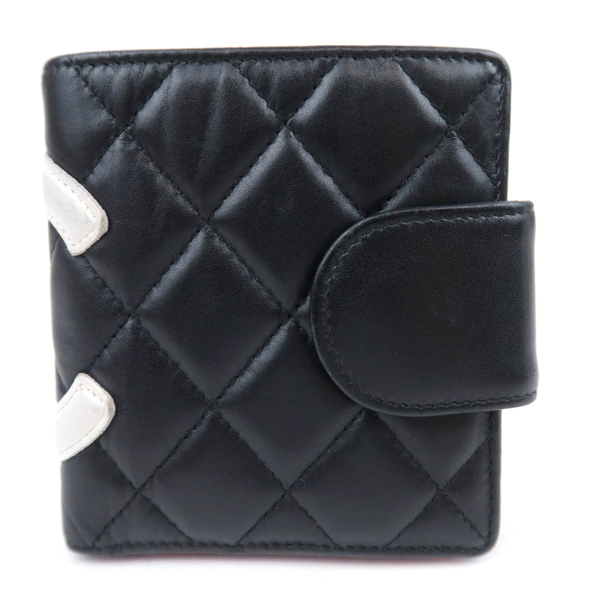 CHANEL Cambon Line Kiss Lock Wallet Lambskin