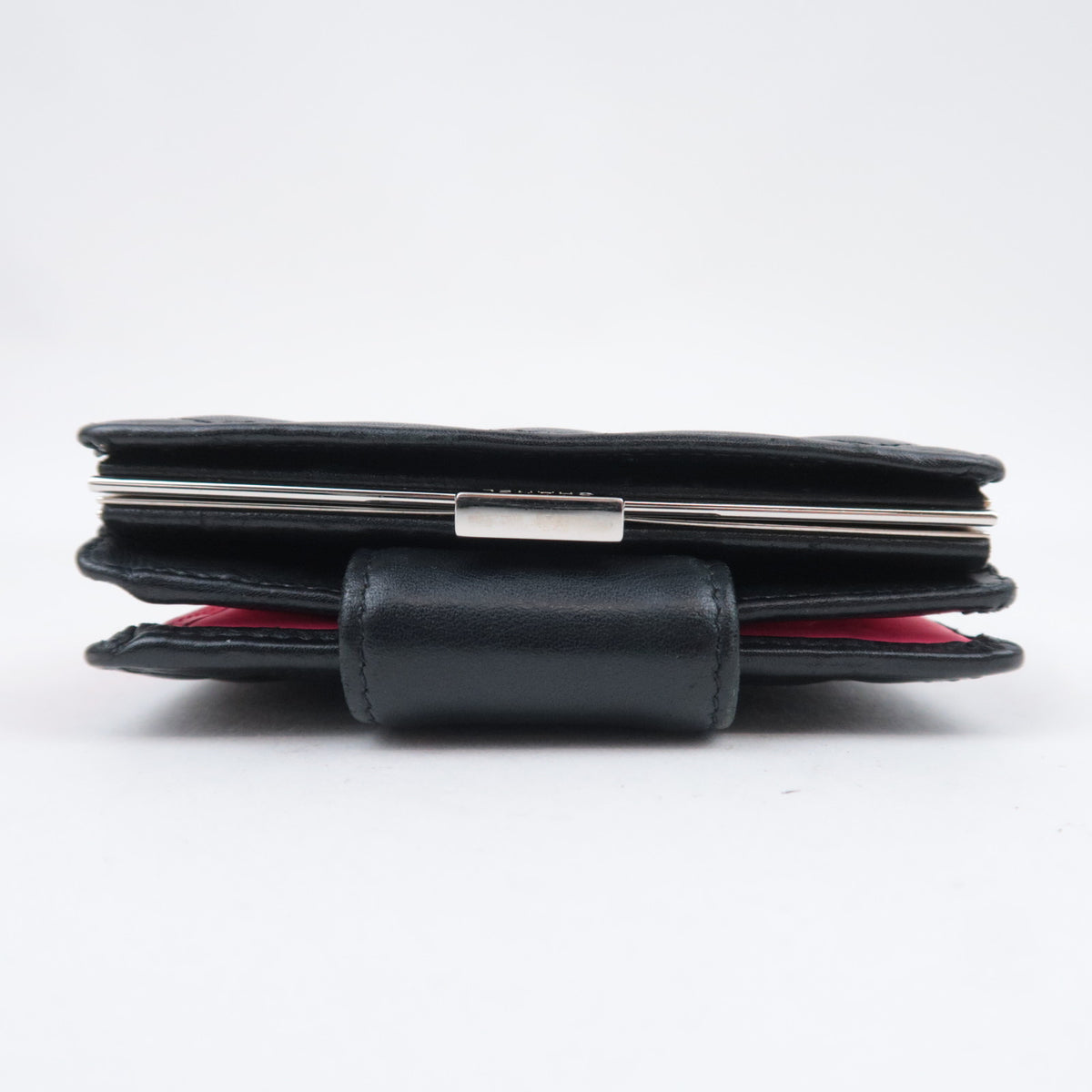 CHANEL Cambon Line Kiss Lock Wallet Lambskin