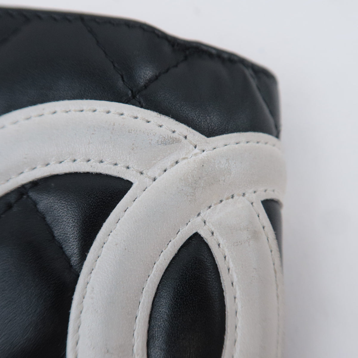 CHANEL Cambon Line Kiss Lock Wallet Lambskin