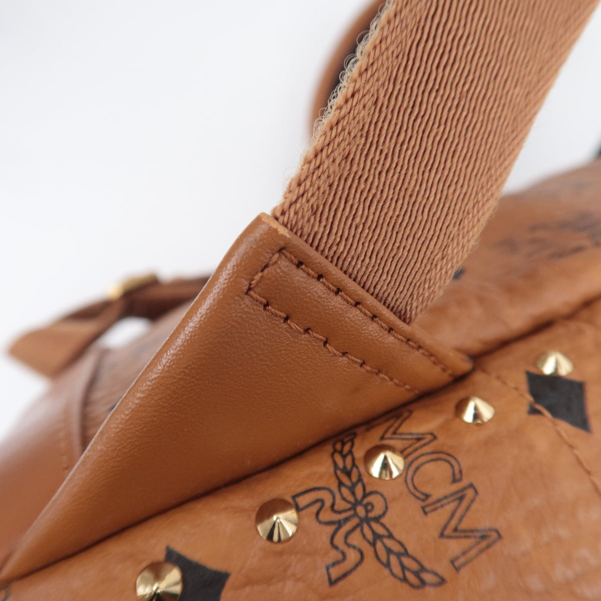 MCM Stark Visetos Leather Backpack