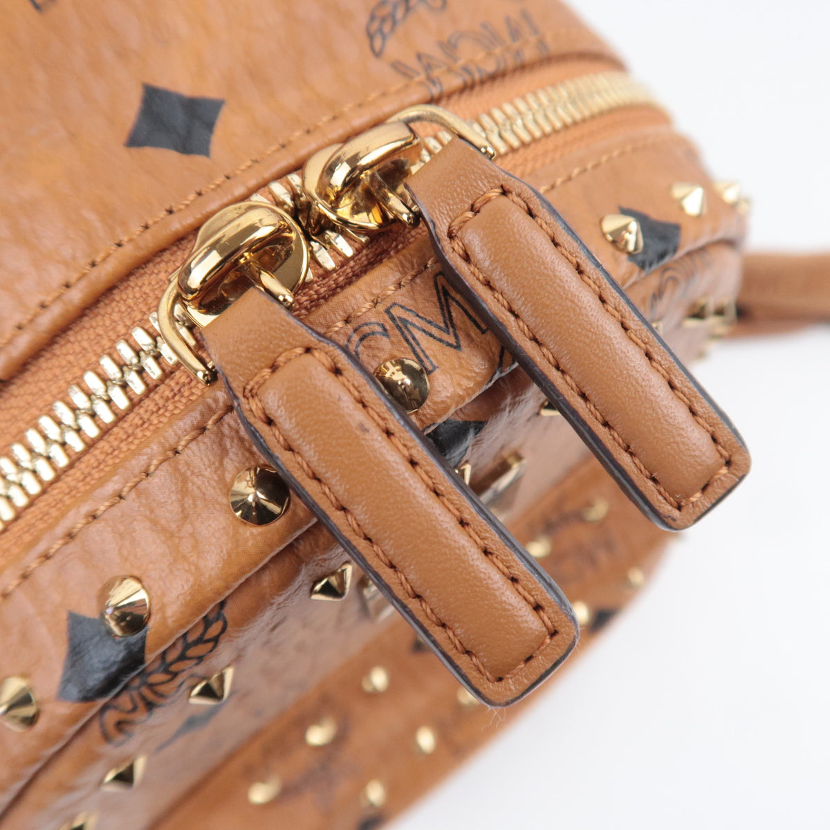 MCM Stark Visetos Leather Backpack