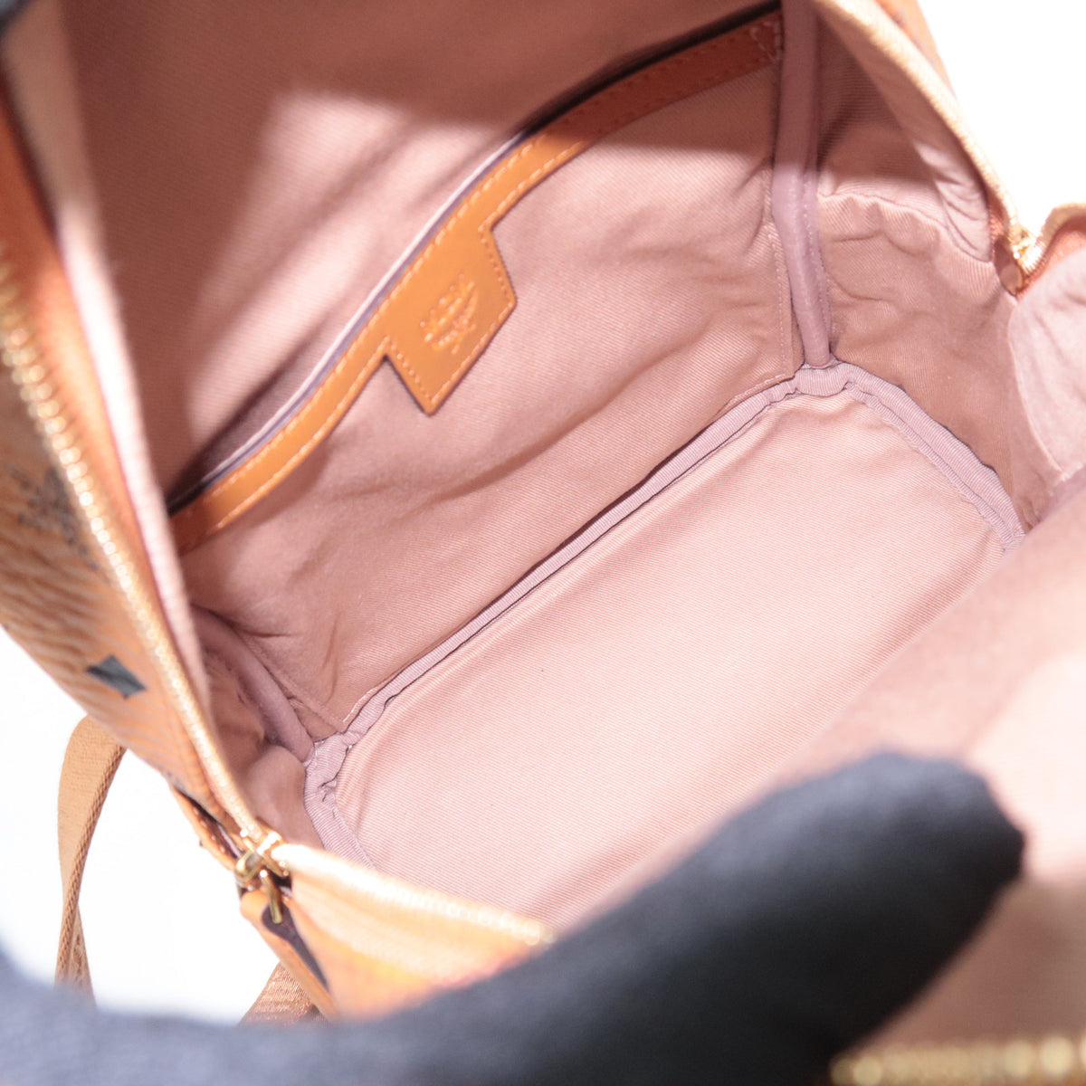 MCM Stark Visetos Leather Backpack