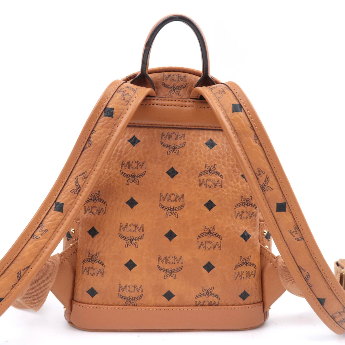 MCM Stark Visetos Leather Backpack
