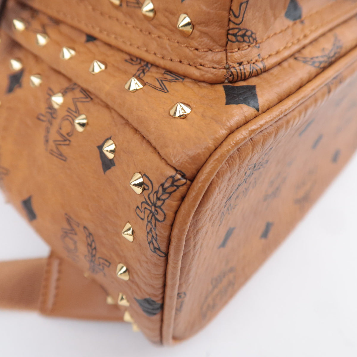 MCM Stark Visetos Leather Backpack