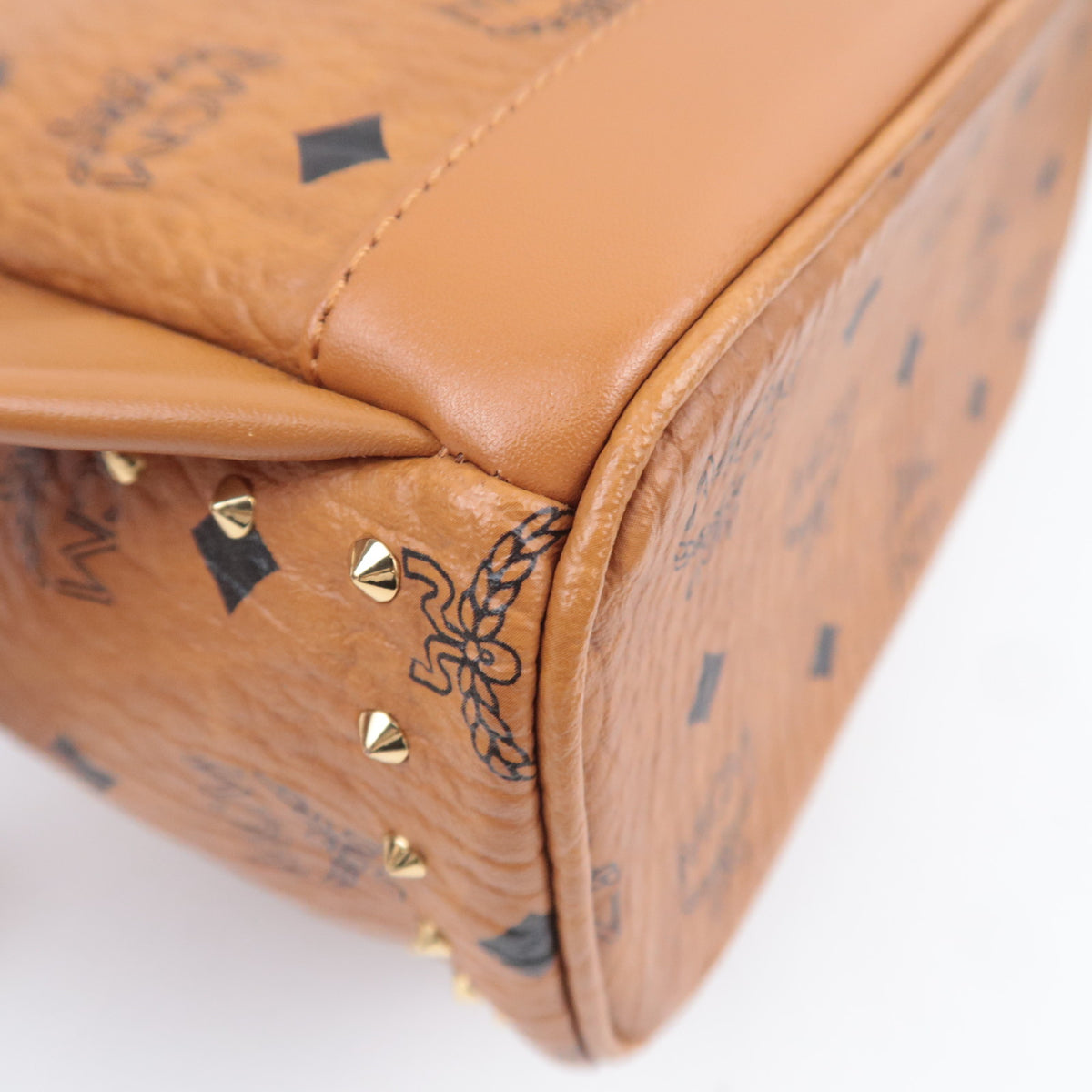 MCM Stark Visetos Leather Backpack