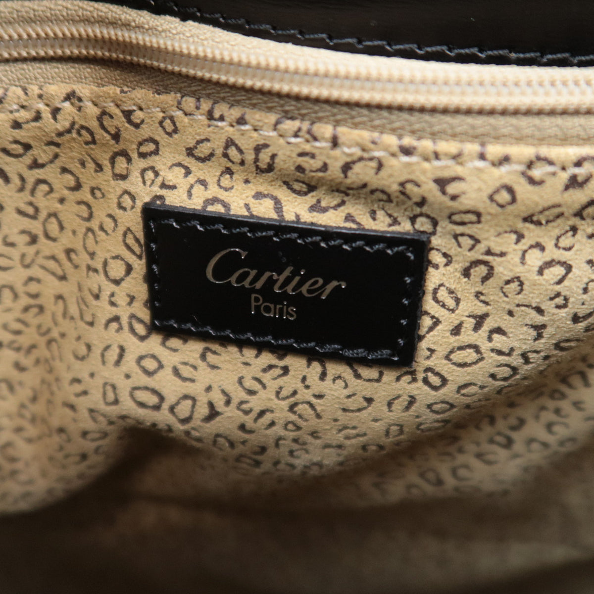 CARTIER Panthere Leather One Shoulder Bag