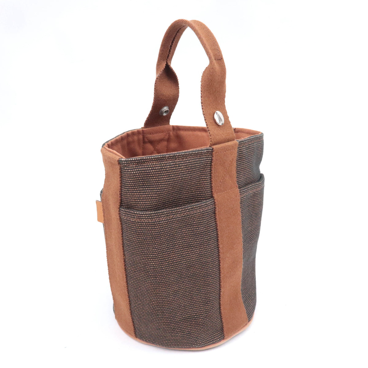 HERMES Saxo PM Canvas Bucket Tote Bag