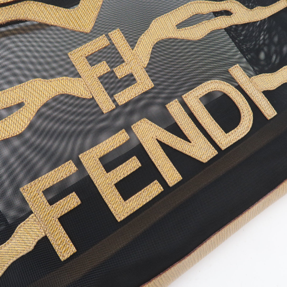 FENDI Logo Mesh Tote Bag