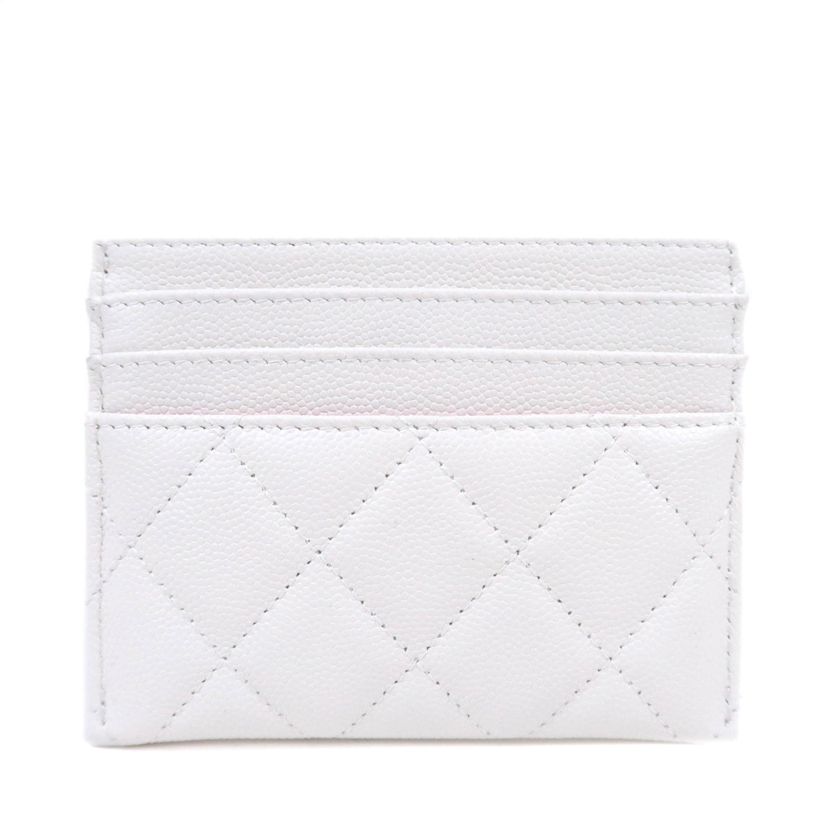 CHANEL Coco Mark Quilted Classic Card Holder Caviarskin
