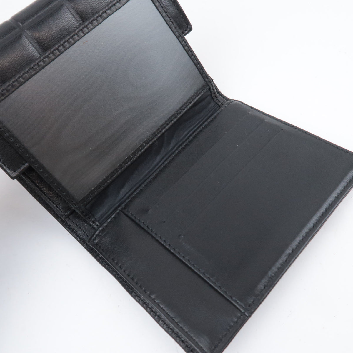 CHANEL Chocolate Bar Trifold Wallet Lambskin