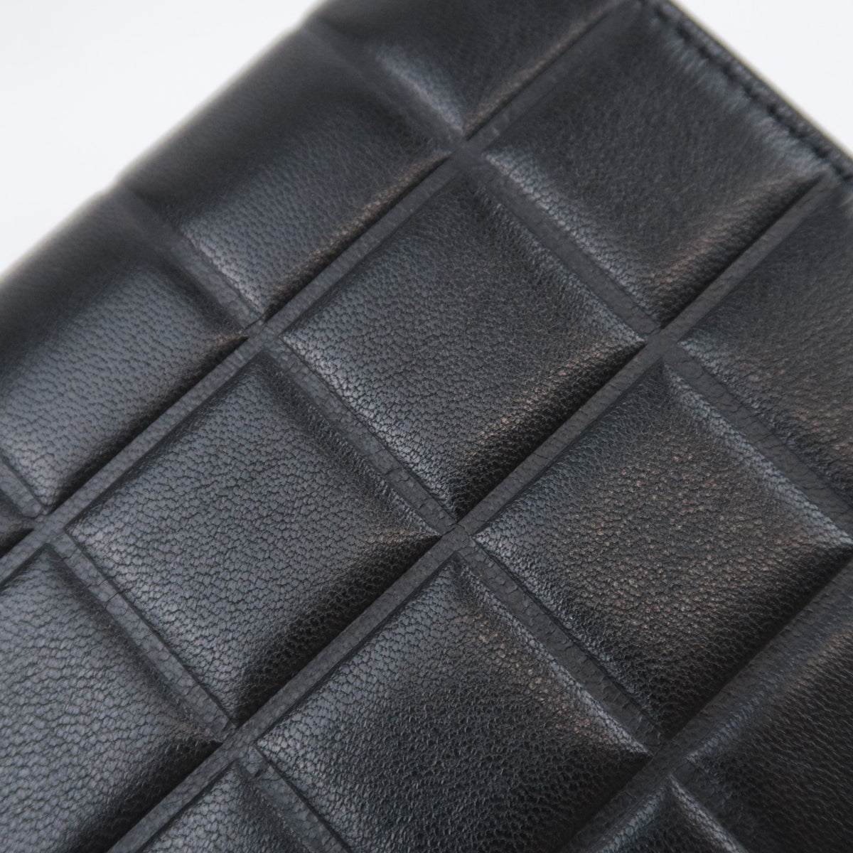 CHANEL Chocolate Bar Trifold Wallet Lambskin