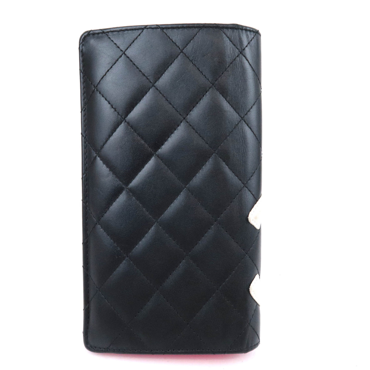 CHANEL Cambon Line Bi-Fold Long Wallet Lambskin