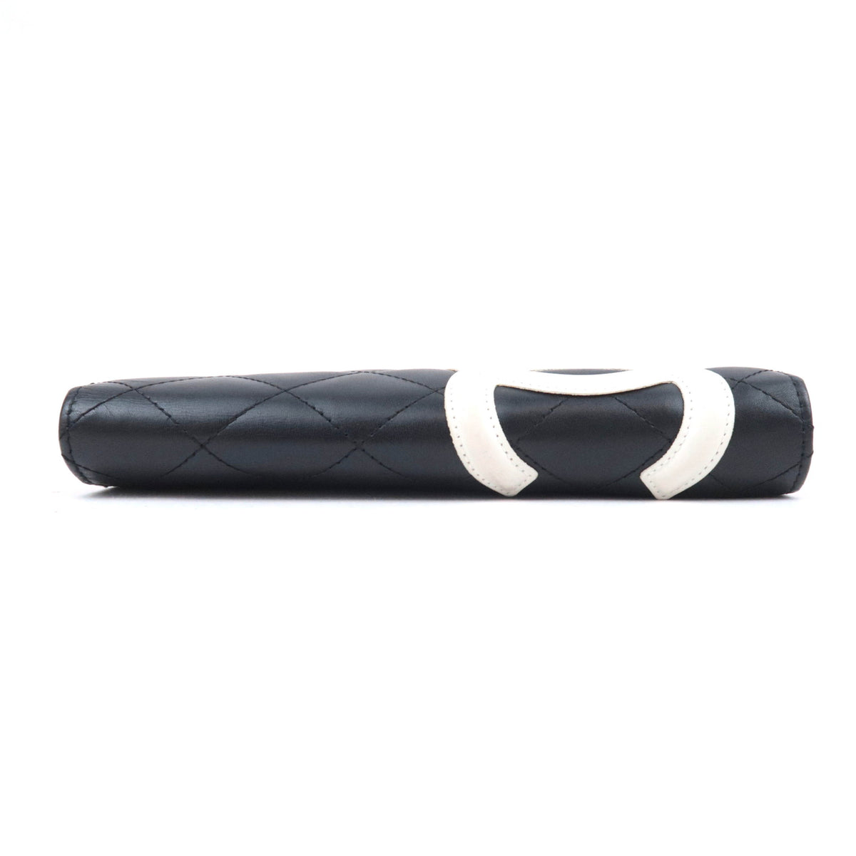 CHANEL Cambon Line Bi-Fold Long Wallet Lambskin