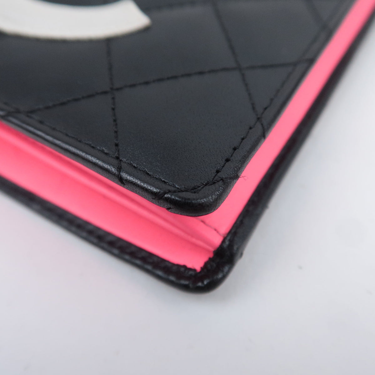 CHANEL Cambon Line Bi-Fold Long Wallet Lambskin
