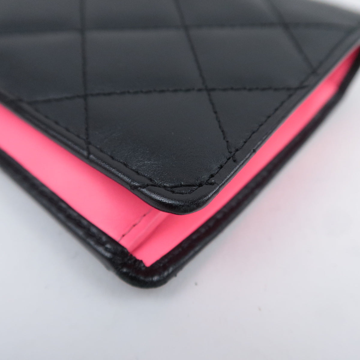 CHANEL Cambon Line Bi-Fold Long Wallet Lambskin
