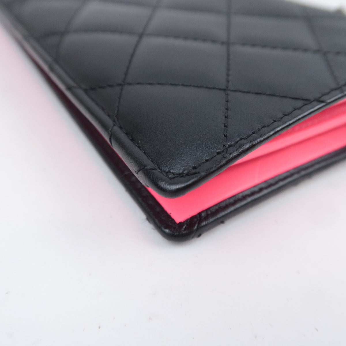 CHANEL Cambon Line Bi-Fold Long Wallet Lambskin