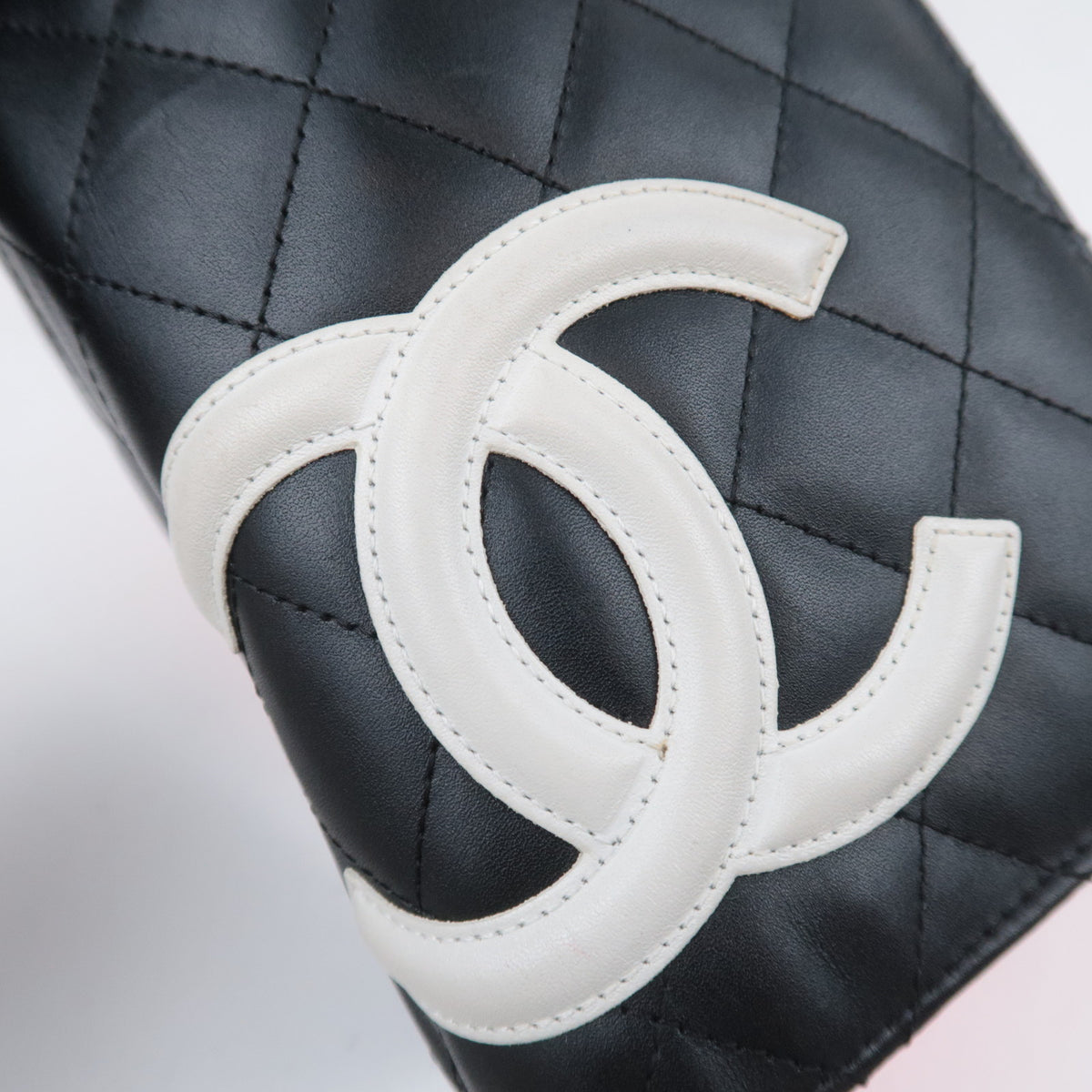 CHANEL Cambon Line Bi-Fold Long Wallet Lambskin