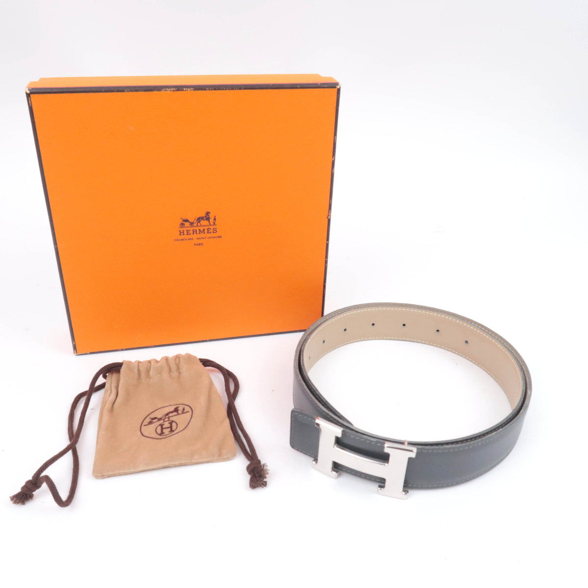 HERMES Constance H Reversible Belt Size 85 □D Stamp (2000)