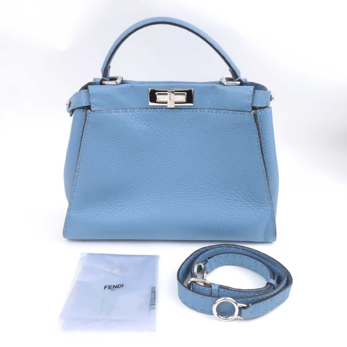 FENDI Peekaboo Selleria Mini Shoulder Bag 8BN290