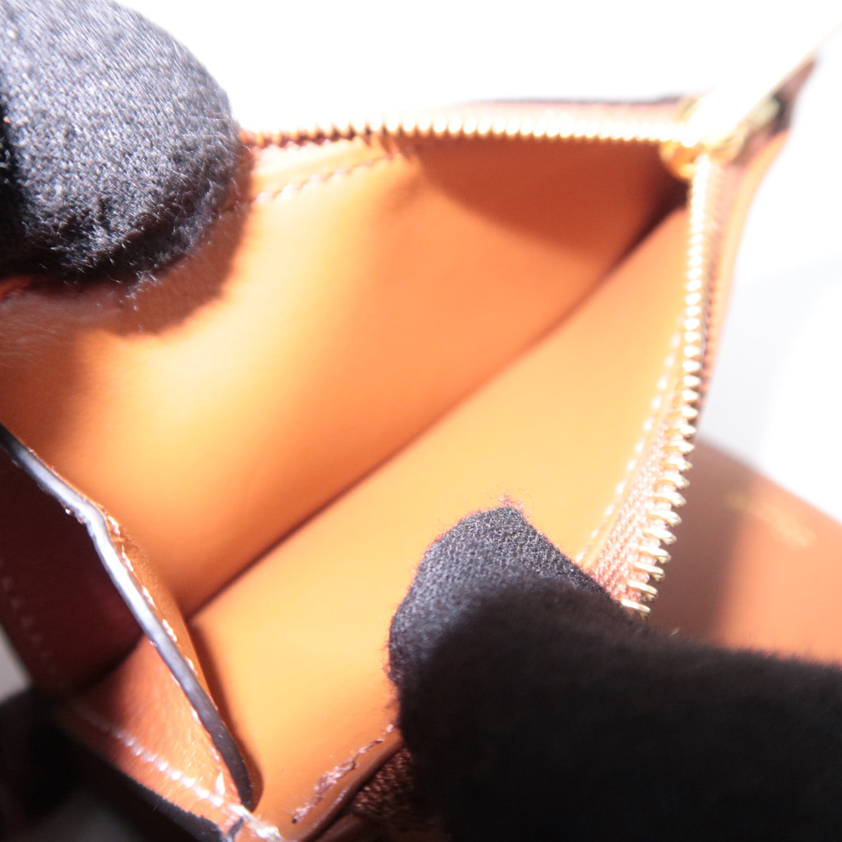 CELINE Triomphe Fine Strap Wallet Leather Brown