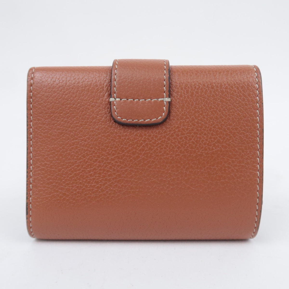 CELINE Triomphe Fine Strap Wallet Leather Brown