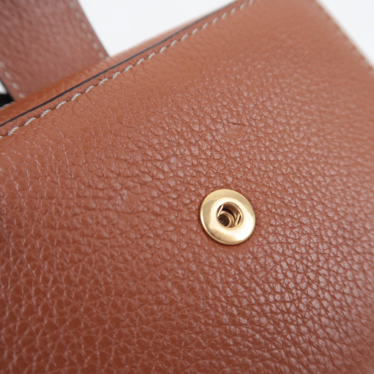 CELINE Triomphe Fine Strap Wallet Leather Brown