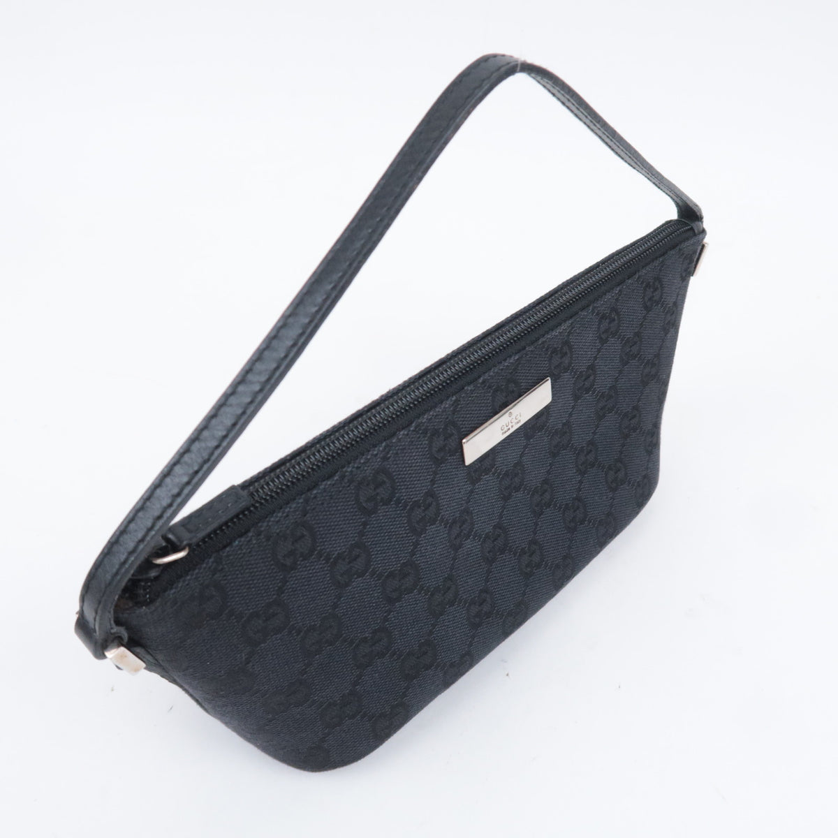 GUCCI GG Canvas Boat Bag Black 039.1103