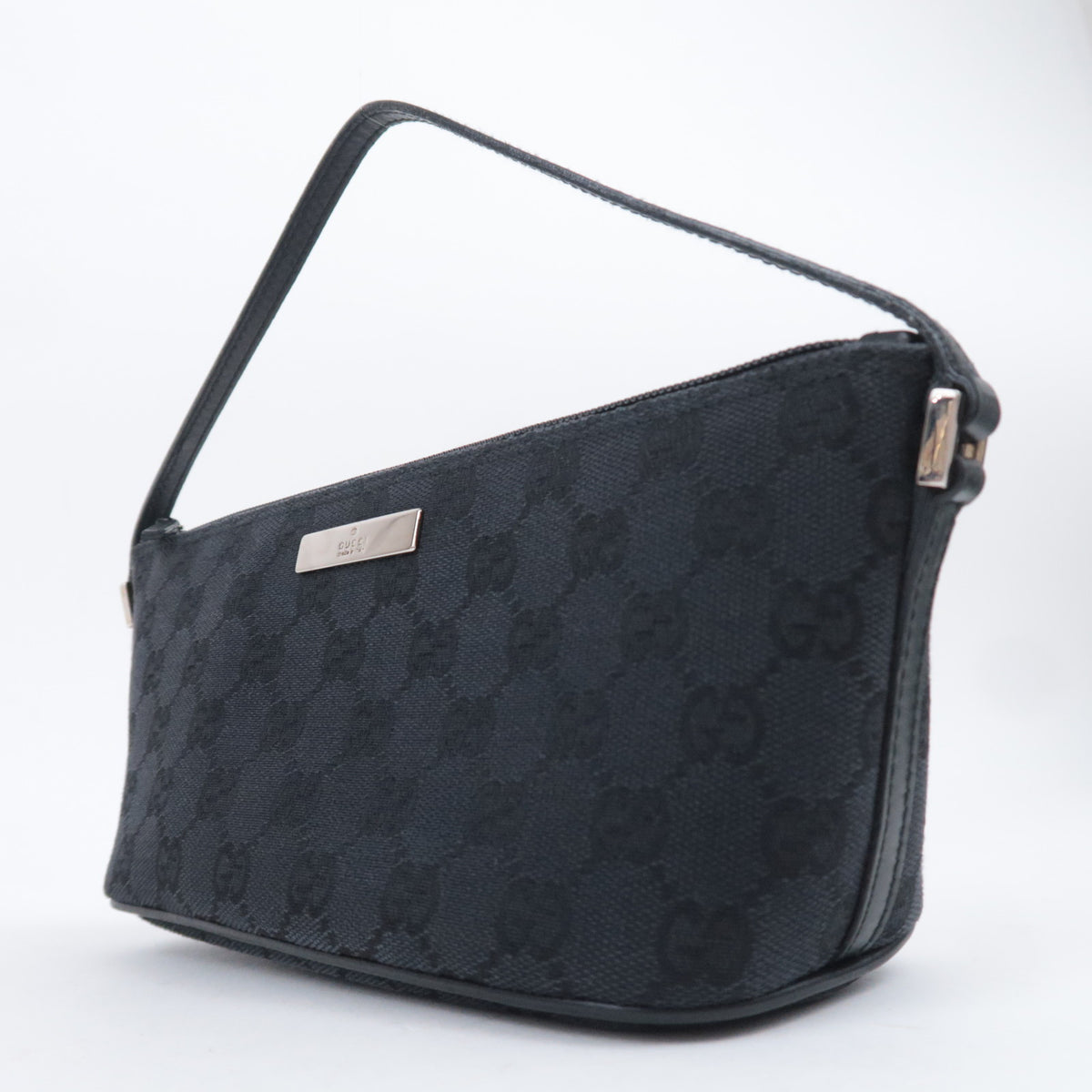 GUCCI GG Canvas Boat Bag Black 039.1103