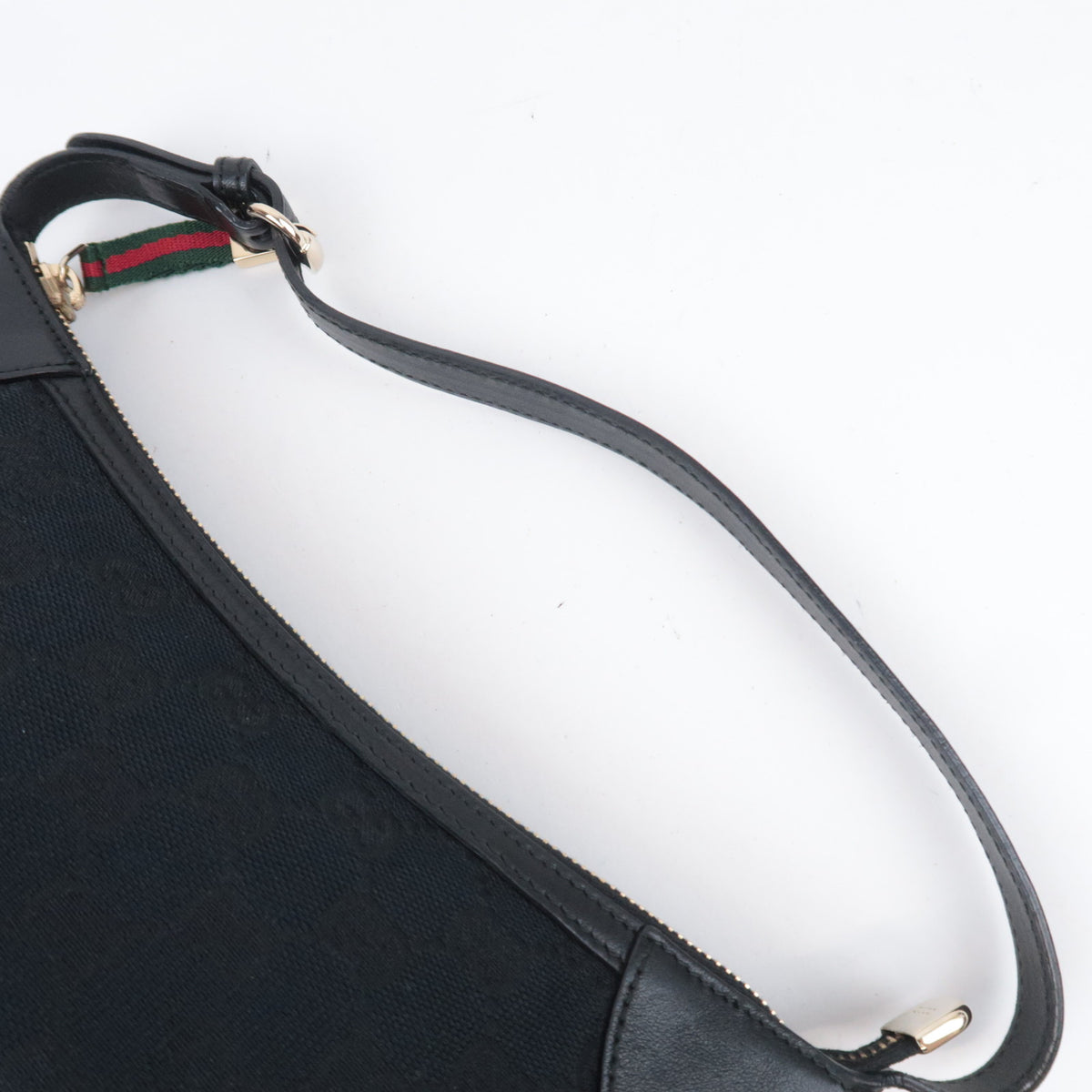GUCCI Sherry GG Canvas Small Handbag Black 224093