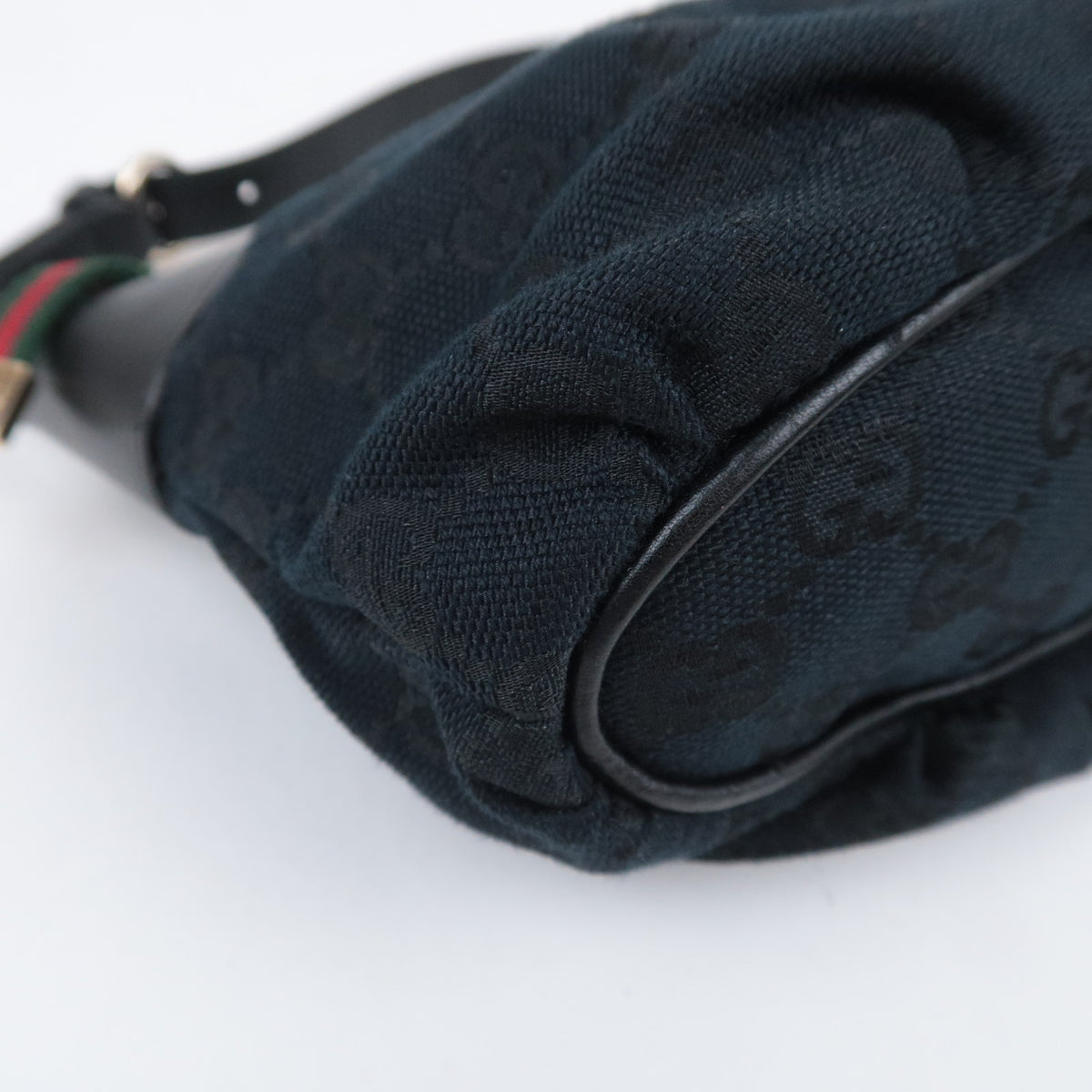 GUCCI Sherry GG Canvas Small Handbag Black 224093