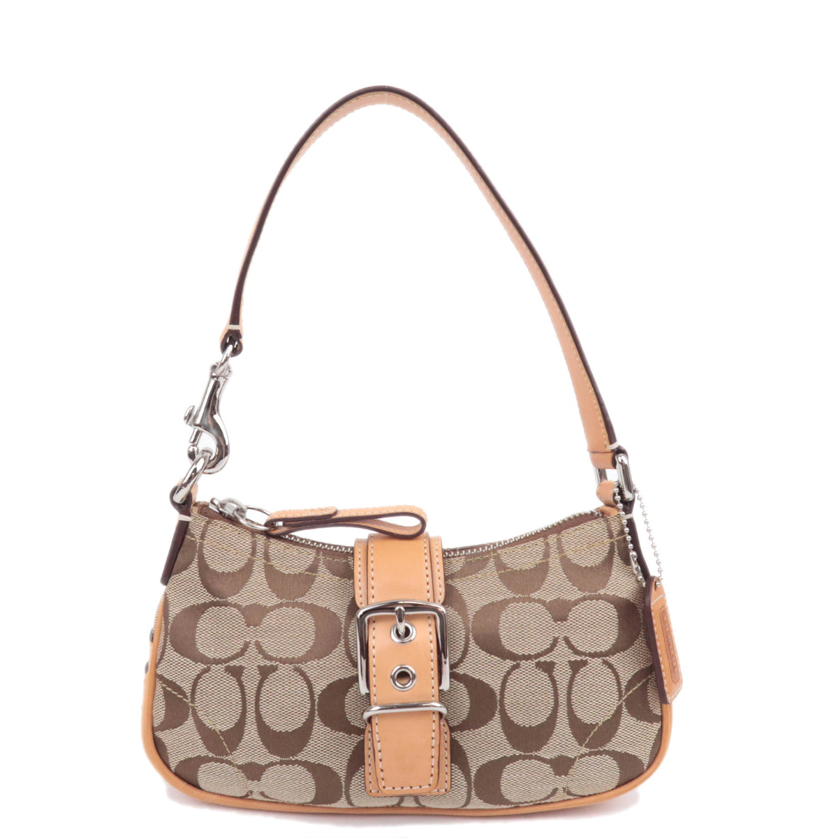 COACH Signature Small Shoulder Bag Beige 636292611