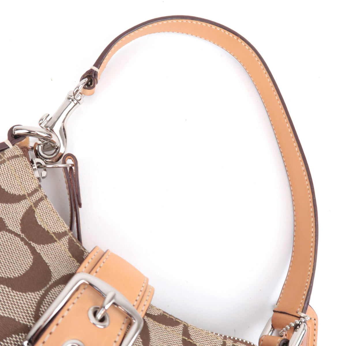 COACH Signature Small Shoulder Bag Beige 6362