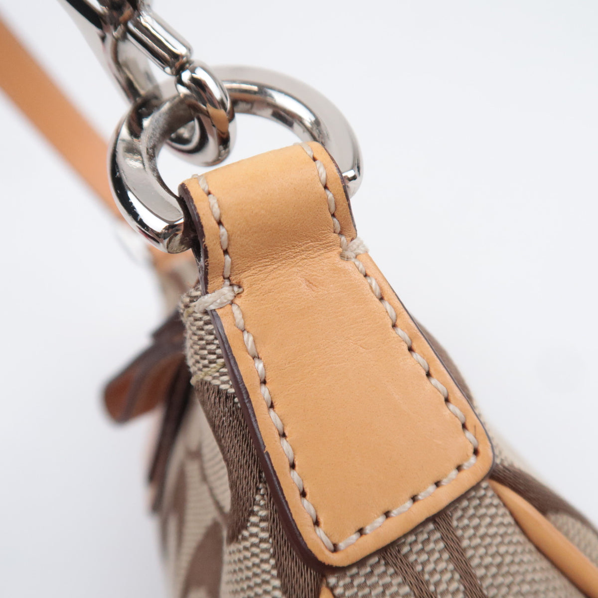 COACH Signature Small Shoulder Bag Beige 6362