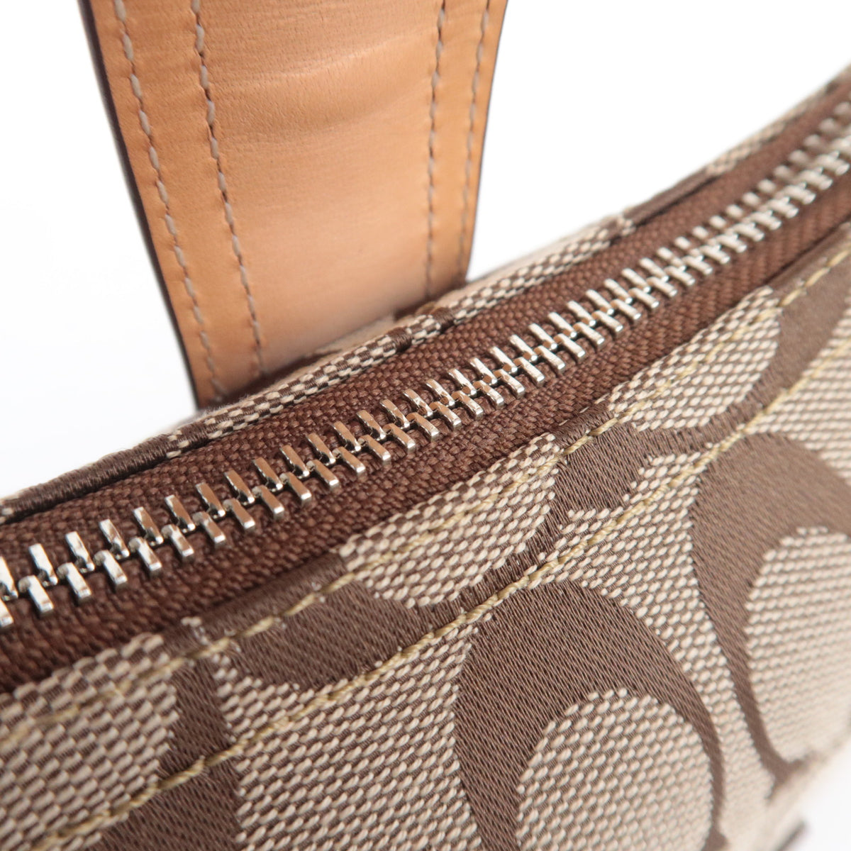 COACH Signature Small Shoulder Bag Beige 6362