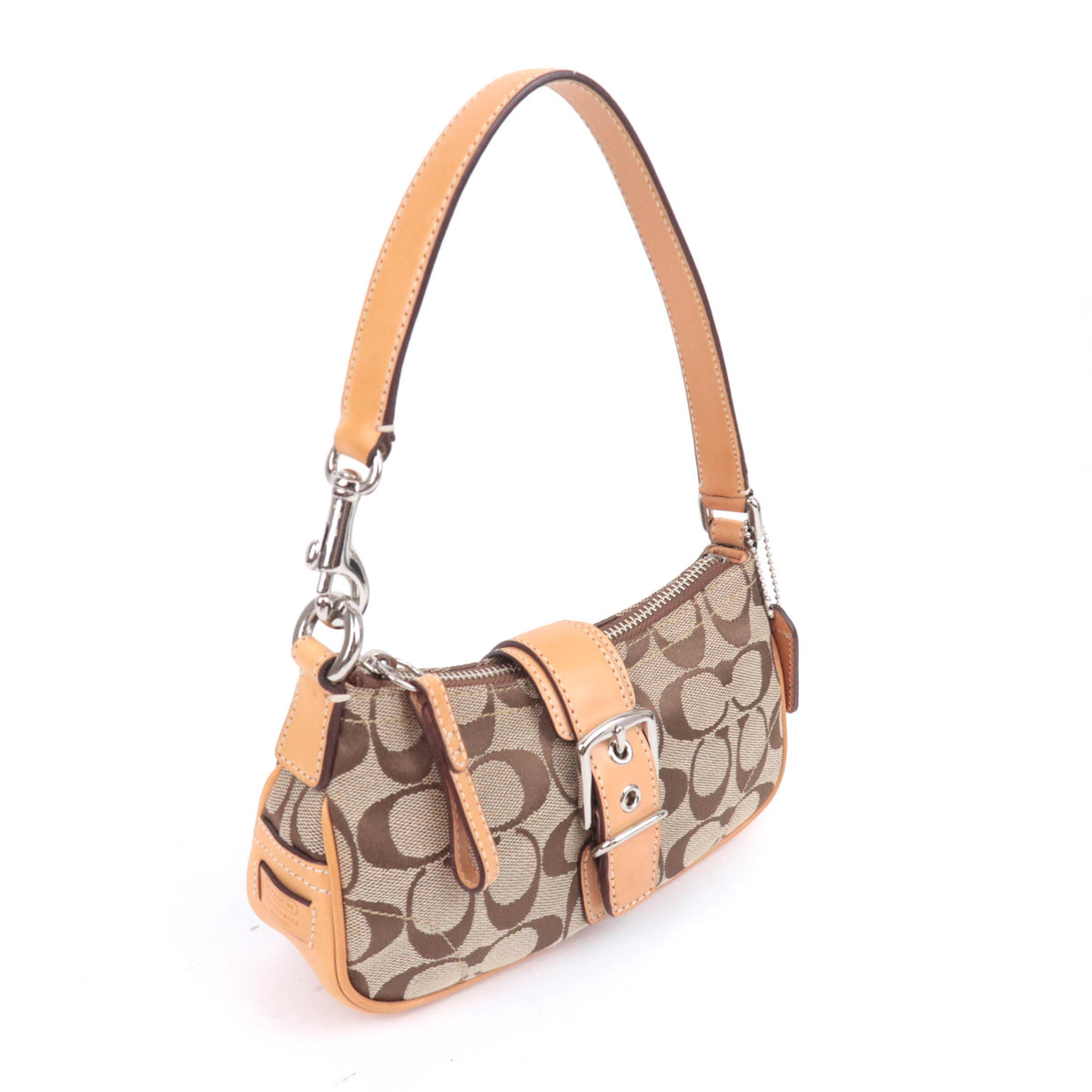 COACH Signature Small Shoulder Bag Beige 6362
