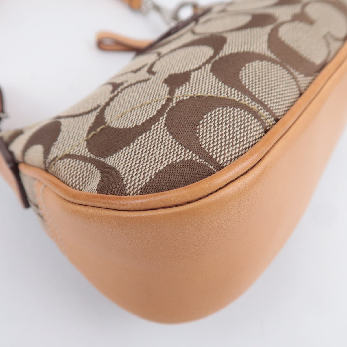COACH Signature Small Shoulder Bag Beige 6362