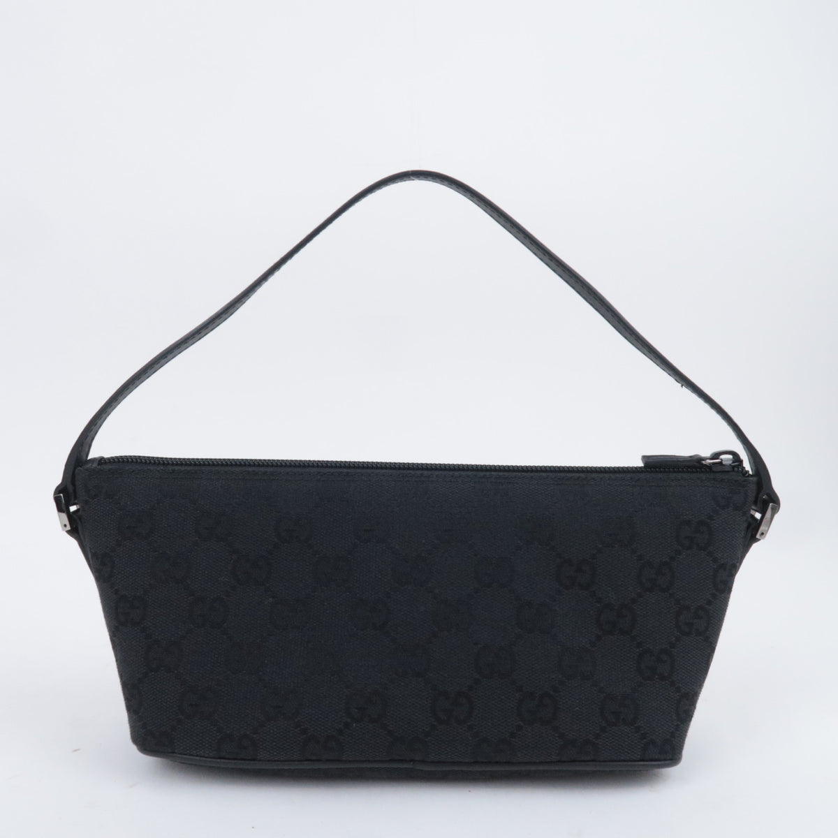 GUCCI GG Canvas Boat Bag Black 07198