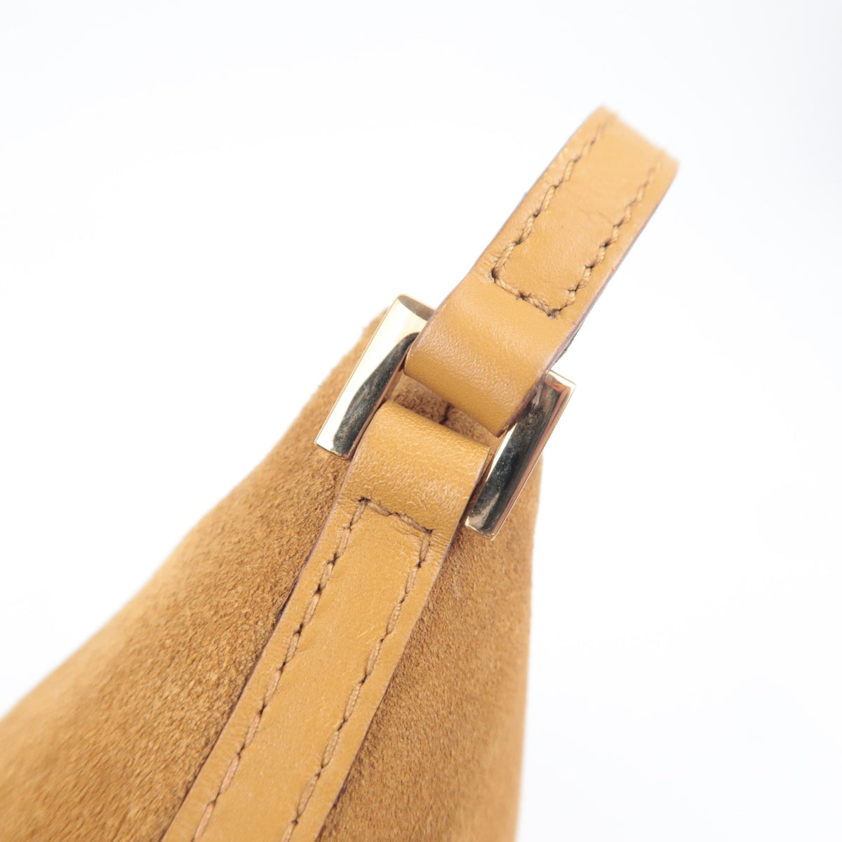 GUCCI Suede Boat Bag Light Brown 039.1103