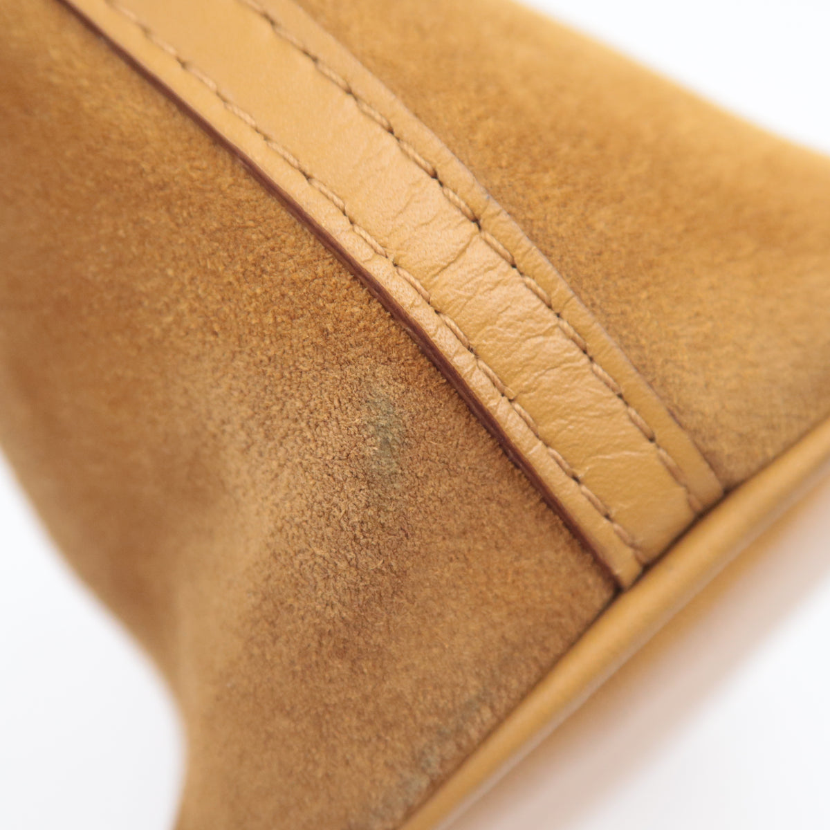 GUCCI Suede Boat Bag Light Brown 039.1103