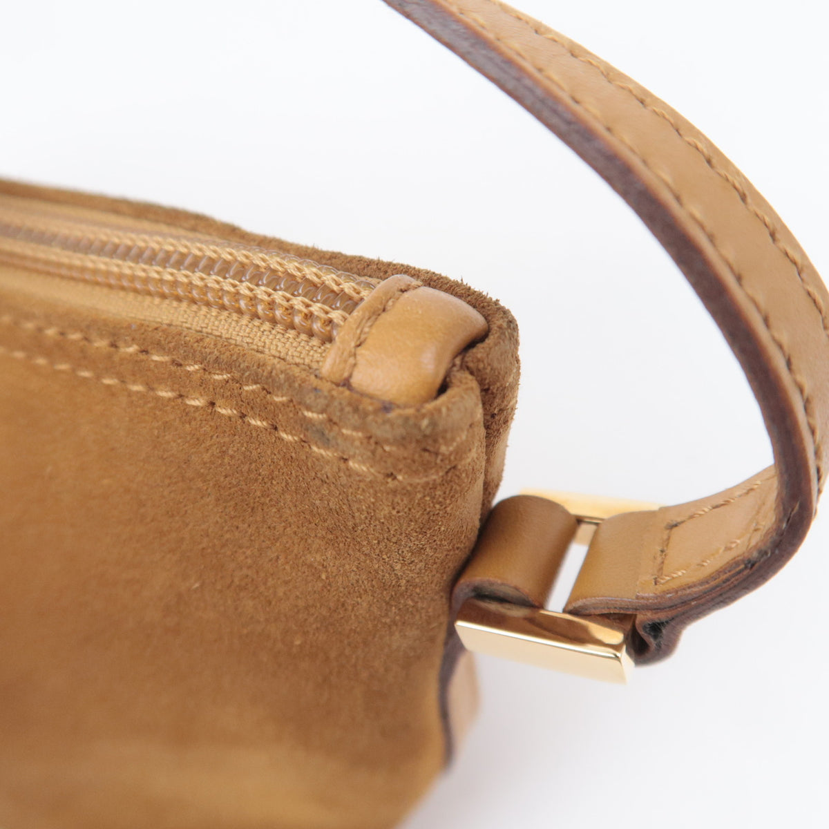 GUCCI Suede Boat Bag Light Brown 039.1103