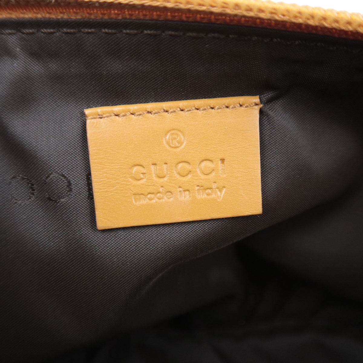 GUCCI Suede Boat Bag Light Brown 039.1103