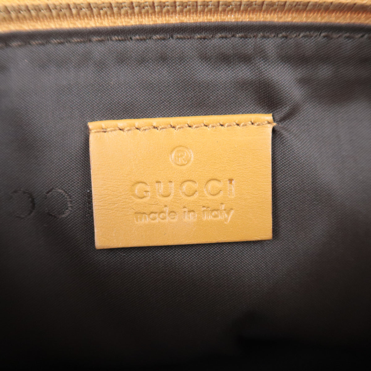 GUCCI Suede Boat Bag Light Brown 039.1103