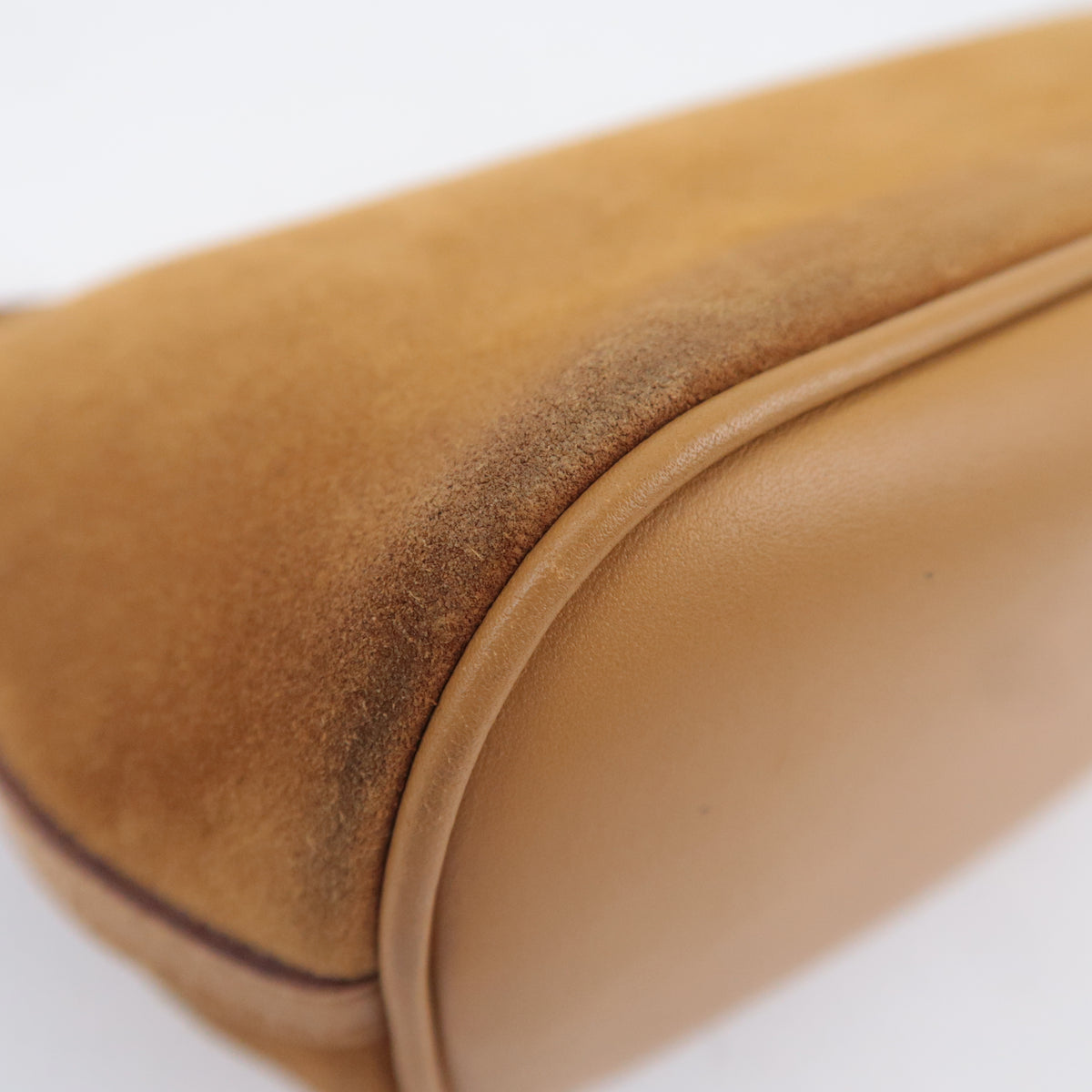 GUCCI Suede Boat Bag Light Brown 039.1103