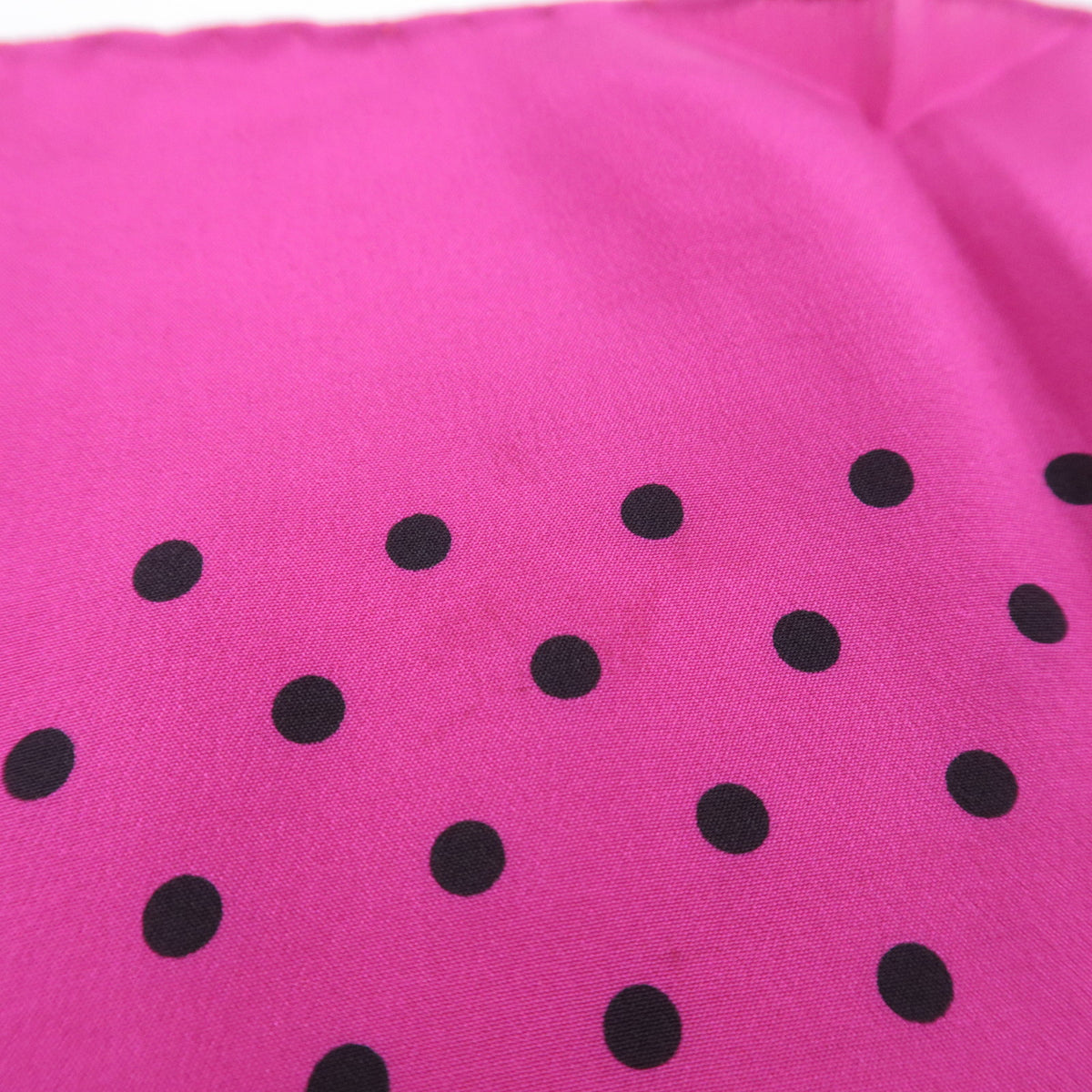 CHANEL Scarf Coco Mark Polka Dot Print 100% Silk